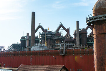 Industrial facilities of the World Heritage Site of the former ironworks for pig iron production Voelklingen Ironworks