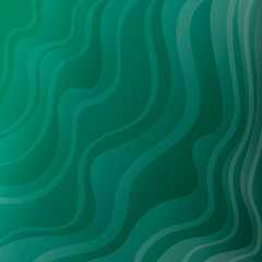 Abstract background of wavy stripes of emerald color. Vector layout design for presentations banners, flyers, posters and invitations. Eps10