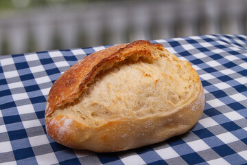 Loaf of homemade white bread