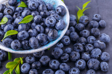 Fresh blueberry background. Blueberry Texture Close Blueberry Antioxidant Organic Superpeed Bowl Concept Healthy Nutrition