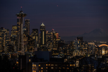 Fototapeta premium The city of Seattle, general view of downtown in Washington State