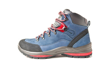 blue hiking boots for active recreation