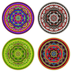 Mandala, illustration, tattoo, decorative ornament in ethnic oriental style. 