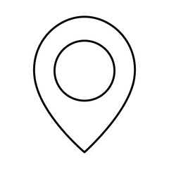 location pin icon, line style