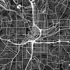Atlanta, UnitedStates dark vector art map