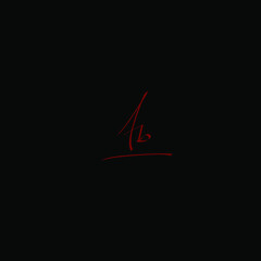 Ab Initial handwritten logo for identity 