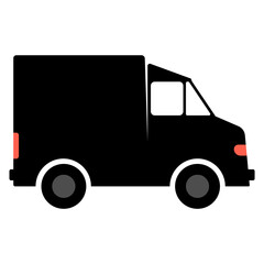 Bus for delivery of goods, mail, etc. Icon.