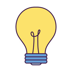 bulb light icon, flat style