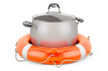 Repair and service of Stainless steel stock pot, 3D rendering