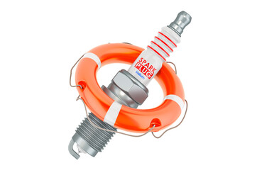 Repair and service of spark plug, 3D rendering