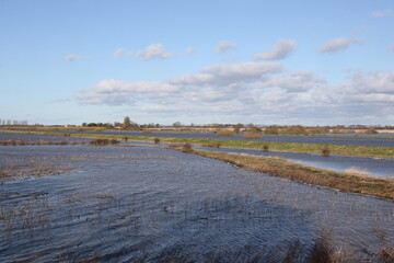 Flooding onto river floodplains