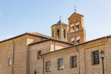 Fototapeta na wymiar Monastery of the holy cross (Benedictine) in Sahagun town, province of Leon, Castile and Leon, Spain