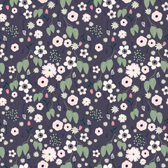 Seamless floral pattern, seamless template, vintage style - 407319398
