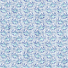 Blue white mottled linen texture background. Seamless abstract textile effect. Distressed weathered melange dye pattern. Coastal cottage beach home decor. Modern marine fashion repeat cotton cloth
