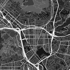 Glendale, UnitedStates dark vector art map
