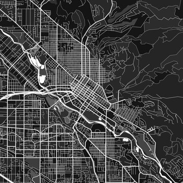 Boise, UnitedStates dark vector art map