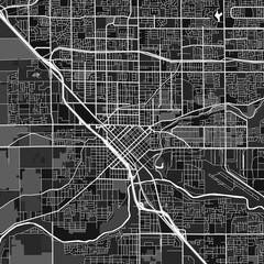 Modesto, UnitedStates dark vector art map