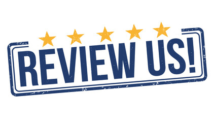 Review us grunge rubber stamp