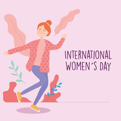 International womens day eight number vector design