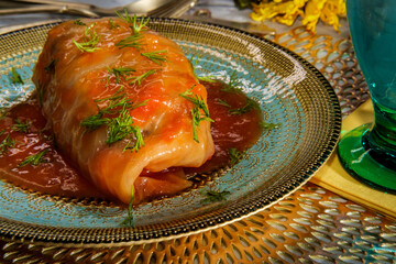 Polish Stuffed Cabbage Roll
