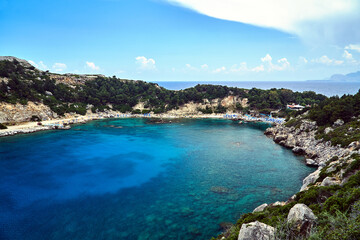 Anthony Quinn Bay on the island of Rhodes