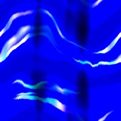 Indigo blue water wave blur degrade texture background. Seamless liquid flow watercolor stripe effect. Distorted tie dye wash variegated fluid blend. Repeat pattern for sea, ocean, nautical backdrop

