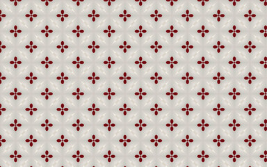 Red stamping pattern on a white background.