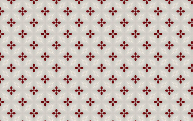 Red stamping pattern on a white background.