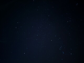 night starry sky, constellations in the sky, winter bright night without moon, black background