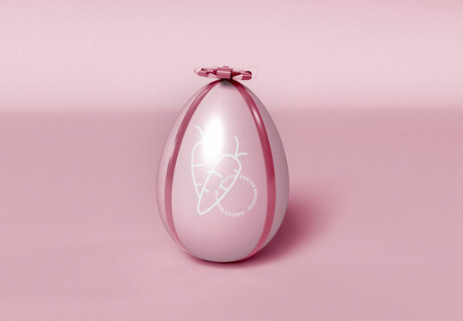 Decorated Easter Eggs Mockup