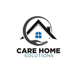 home care solution logo designs for protection service and care
