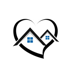 sweet home logo designs simple modern for real estate and security service