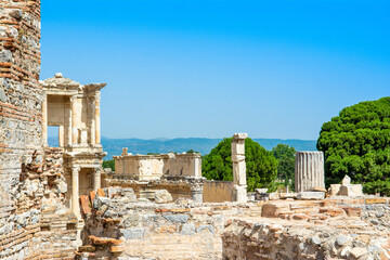 Obraz premium Ruins of an ancient Greek city Ephesus, Turkey