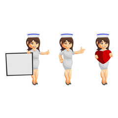 Nurse Woman hospital character clothes healthcare mascot Set