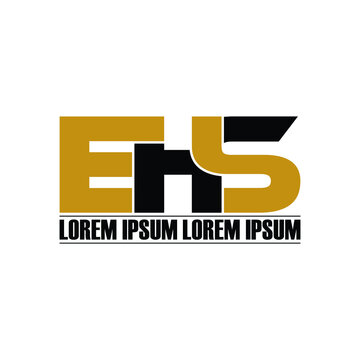 EHS letter monogram logo design vector
