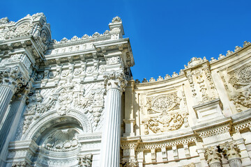 Fototapeta premium Detail view of main gate of the Dolmabahce Palace, Istanbul