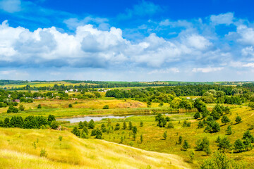 Fototapeta premium Beautiful summer rural landscape