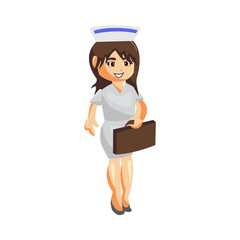 Nurse Woman hospital character clothes healthcare mascot Bring Bag