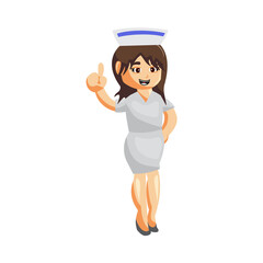 Nurse Woman hospital character clothes healthcare mascot thumb up
