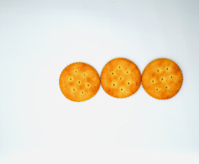 Cracker isolated on white background