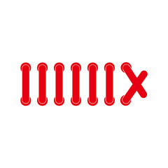 shoelace red icon vector illustration sign