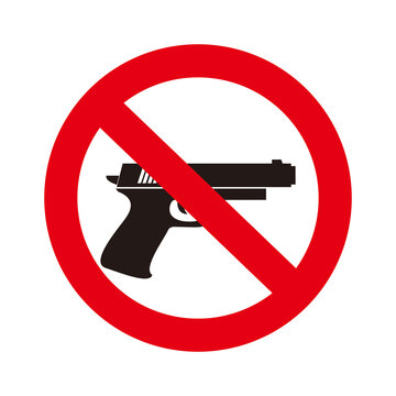 No guns sign vector icon