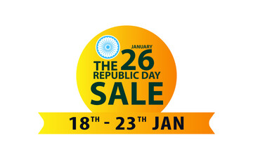 India Republic Day Holiday Sale poster. Special offer background for business, promotion and advertising. Vector illustration.