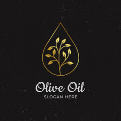 olive oil logo design template vector