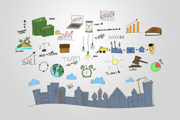 Business doodles Infographics