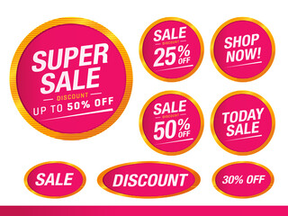 Sale and special offer tag, price tags, Sales Label, banner, Vector illustration.