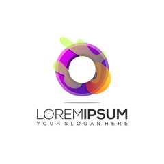 Water Splash Letter O Logo Template