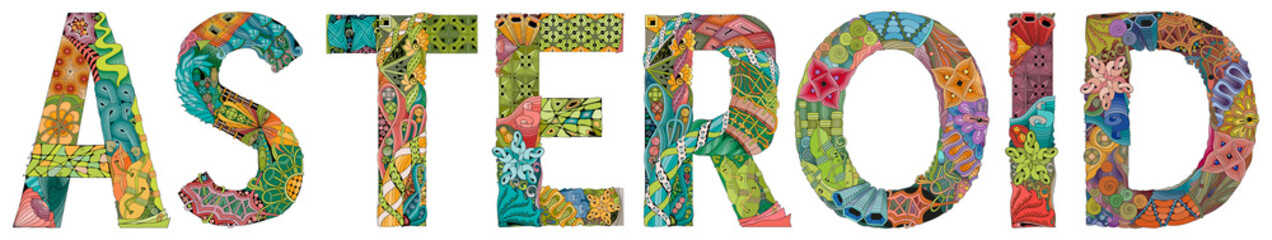 Asteroid. Vector decorative zentangle object for decoration