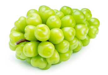 Sweet green grape isolated on white, Shine Muscat Grape isolated on white background With clipping path.