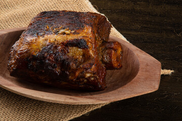 Tasty roasted meat close up
